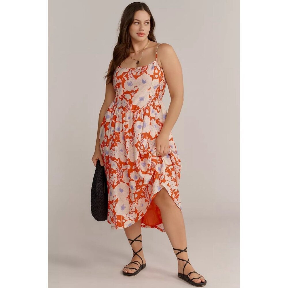 NWT Size 3X - Maeve Sleeveless 100% Cotton Drop-Waist Midi Dress (NWT US$ 178)